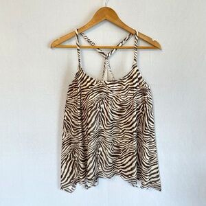 COCO REEF Bra Sized 36C Zebra Print Racer Back Tankini Swim Top